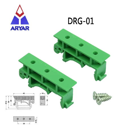 DRG-01 (Generic 35mm DIN Rail Adaptors), UL94V0 DIN Rail Clips for Converting Panel Mount devices, Set of 2pcs with mounting screws, F2.90.98.000.1 DRG-01 (Generic 35mm DIN Rail Adaptors), UL94V0 DIN Rail Clips for Converting Panel Mount devices, Set of 2pcs with mounting screws, F2.90.98.000.1